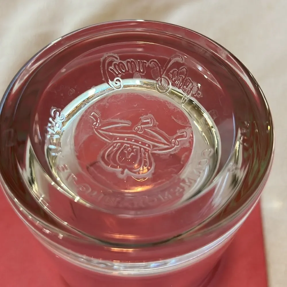 Crown Royal Rocks Glass 8 Oz Embossed Logo 3 1/4 In Round 3 1/2 In Tall Cocktail